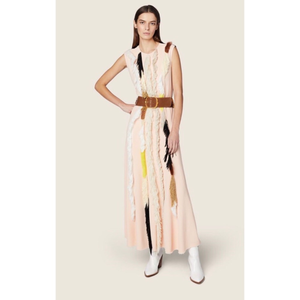 Derek Lam - Sleeveless Embroidered Fringe Dress